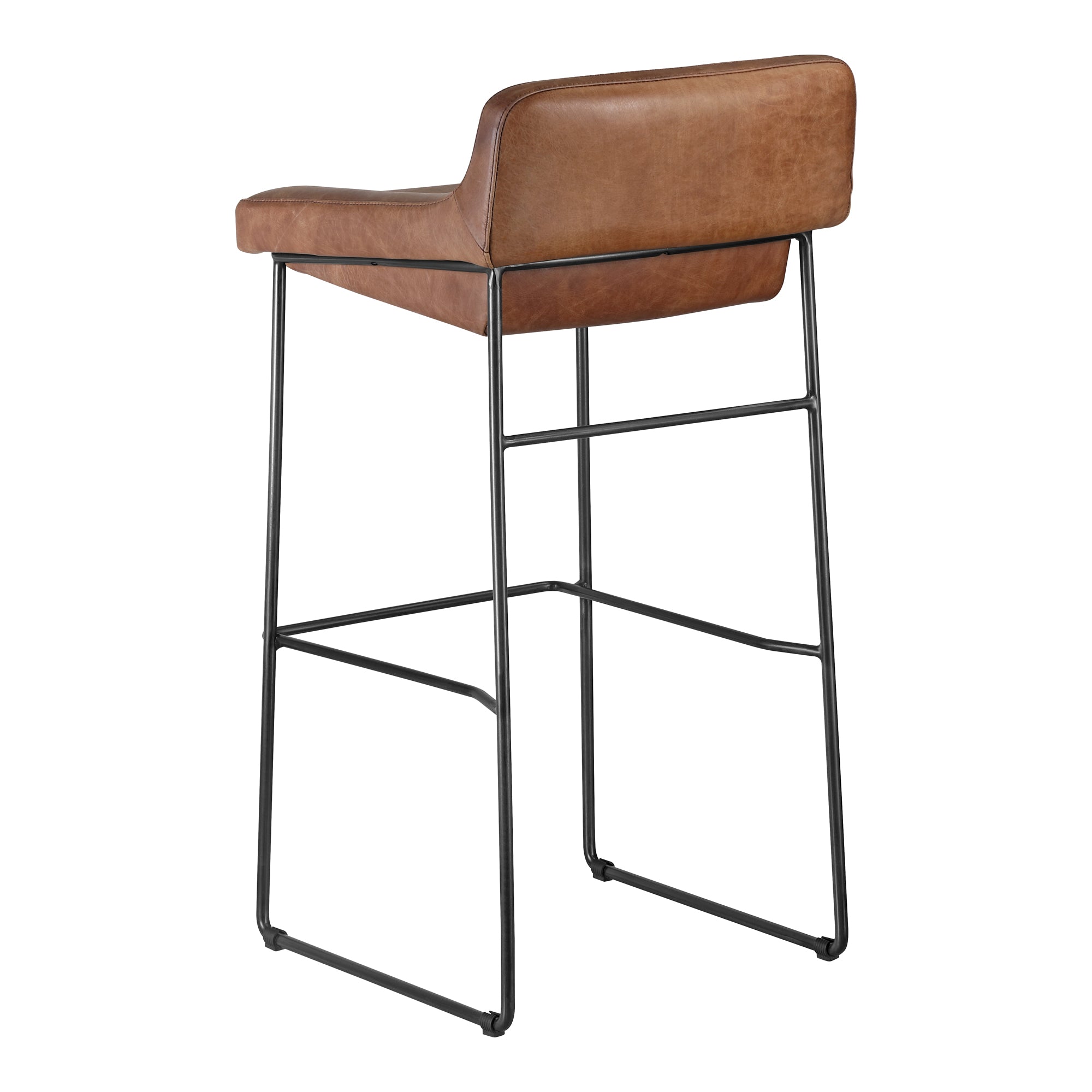 Starlet Barstool Open Road Brown Leather - Set Of Two