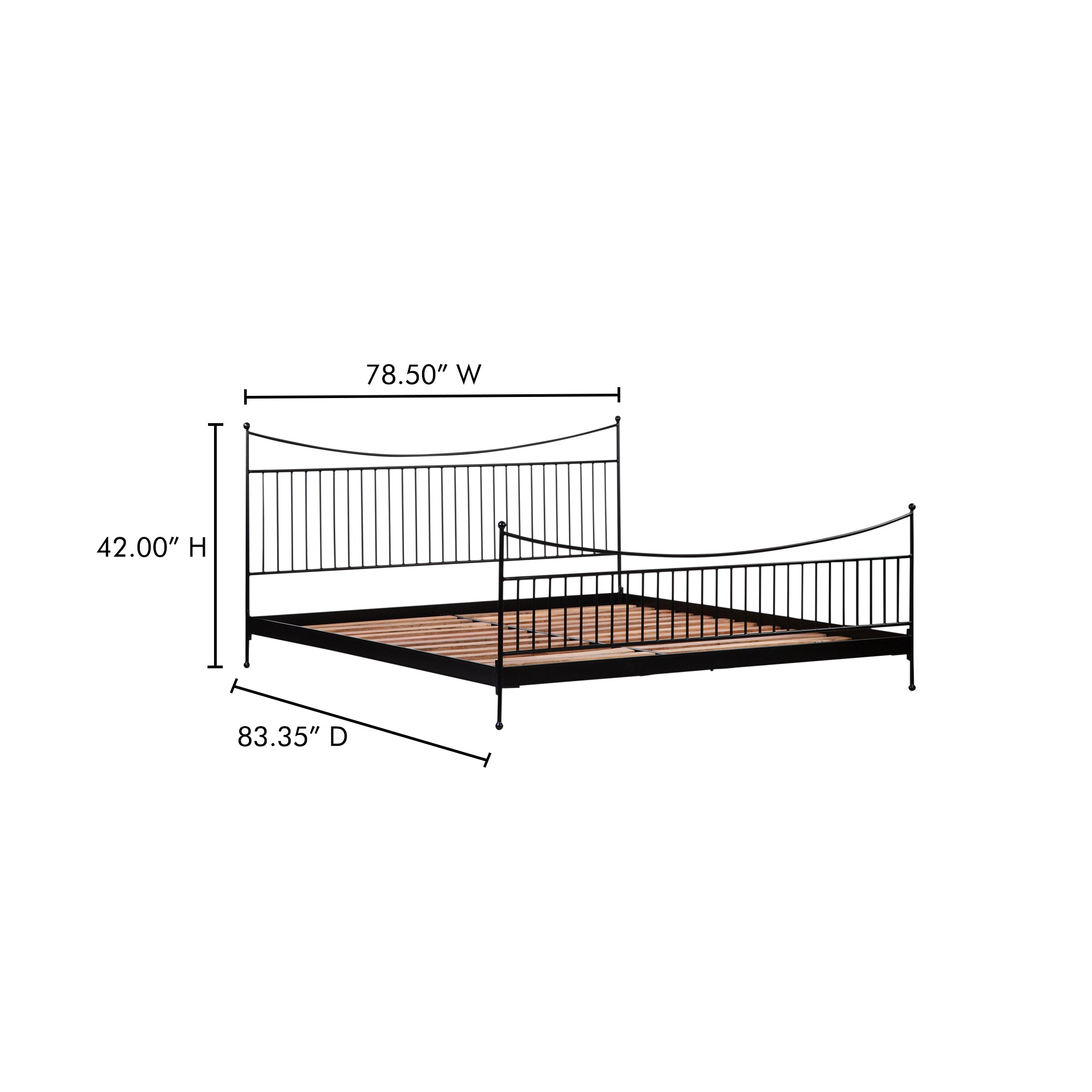 Monet King Bed Black
