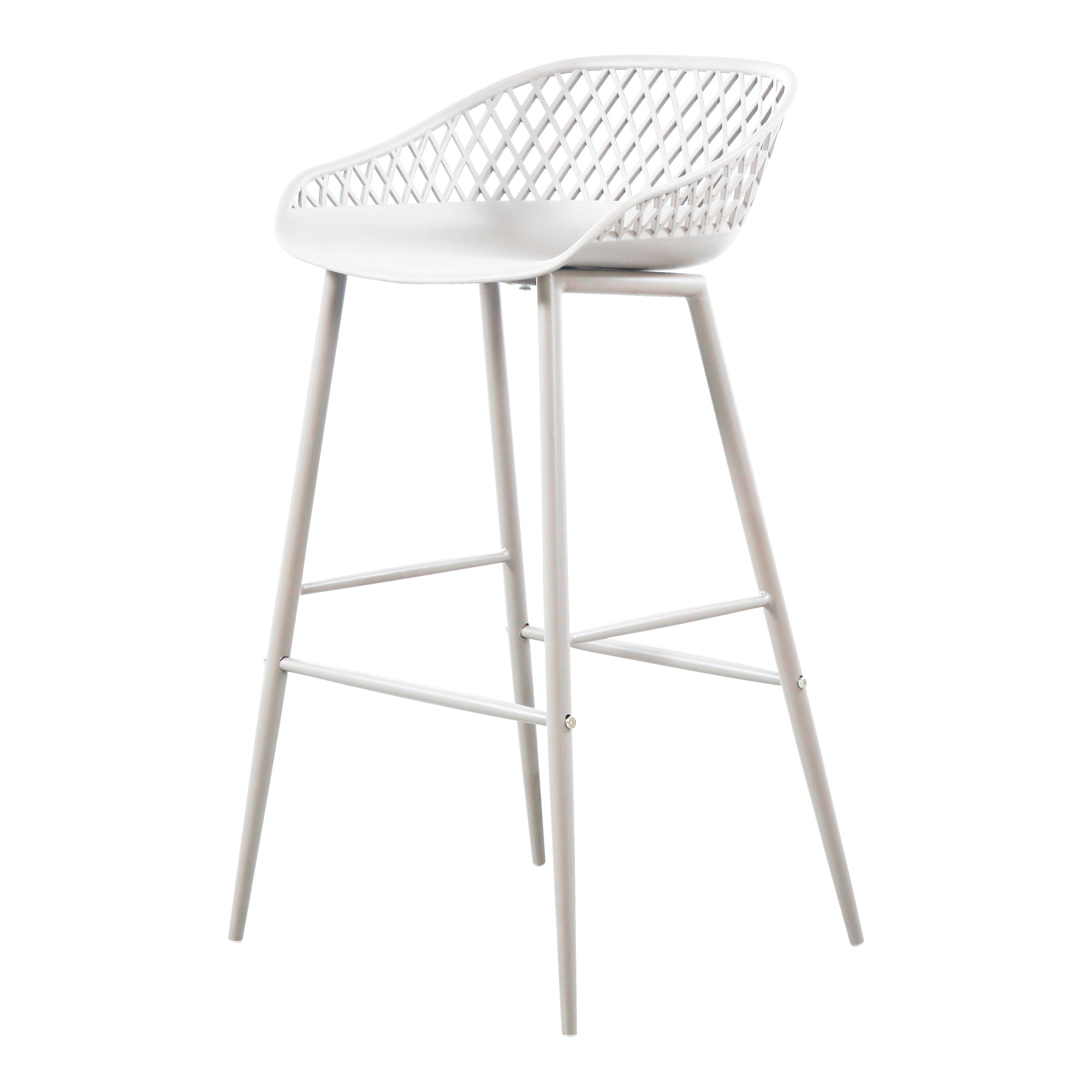 Piazza Outdoor Barstool White - Set Of Two