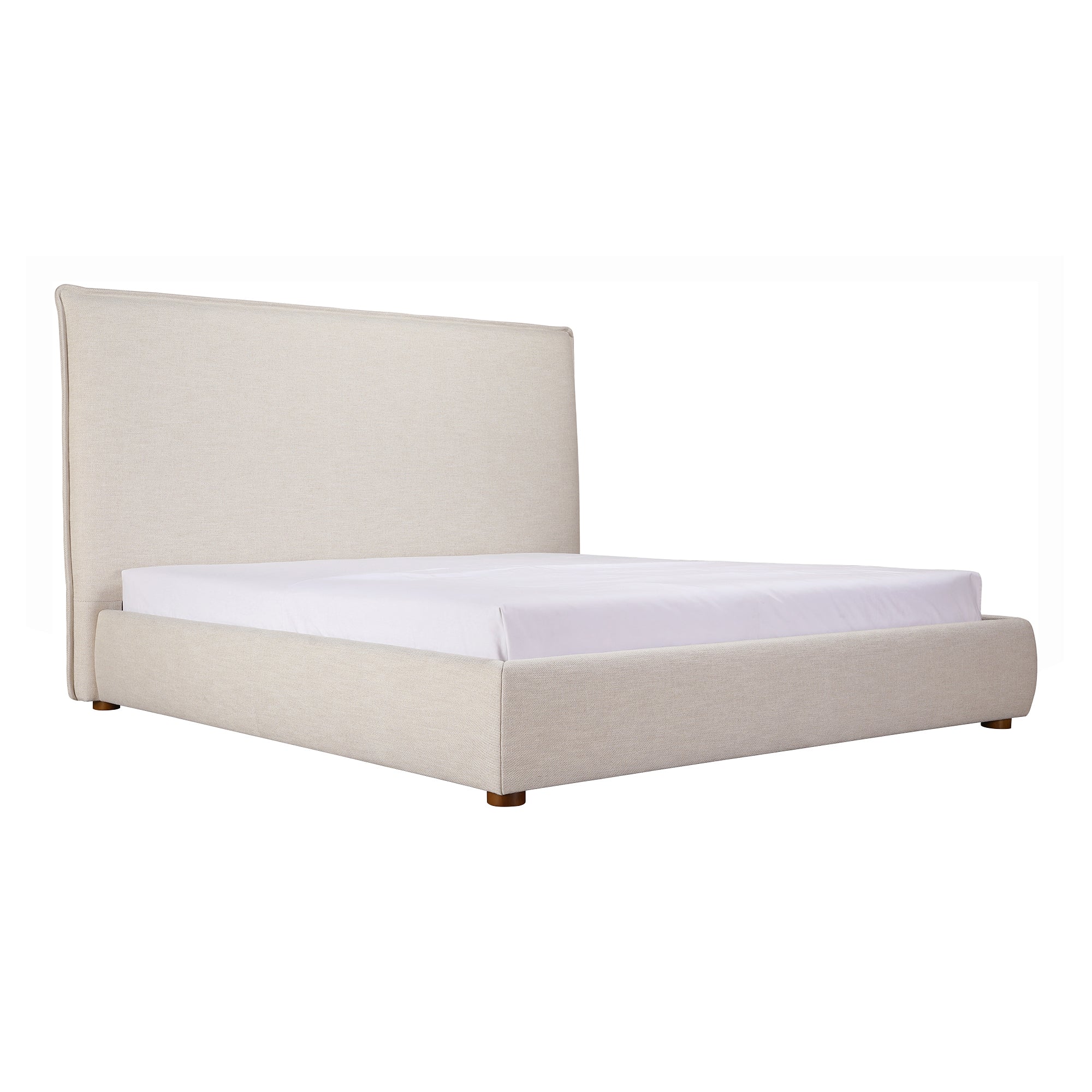 Luzon King Bed Tall Headboard Wheat