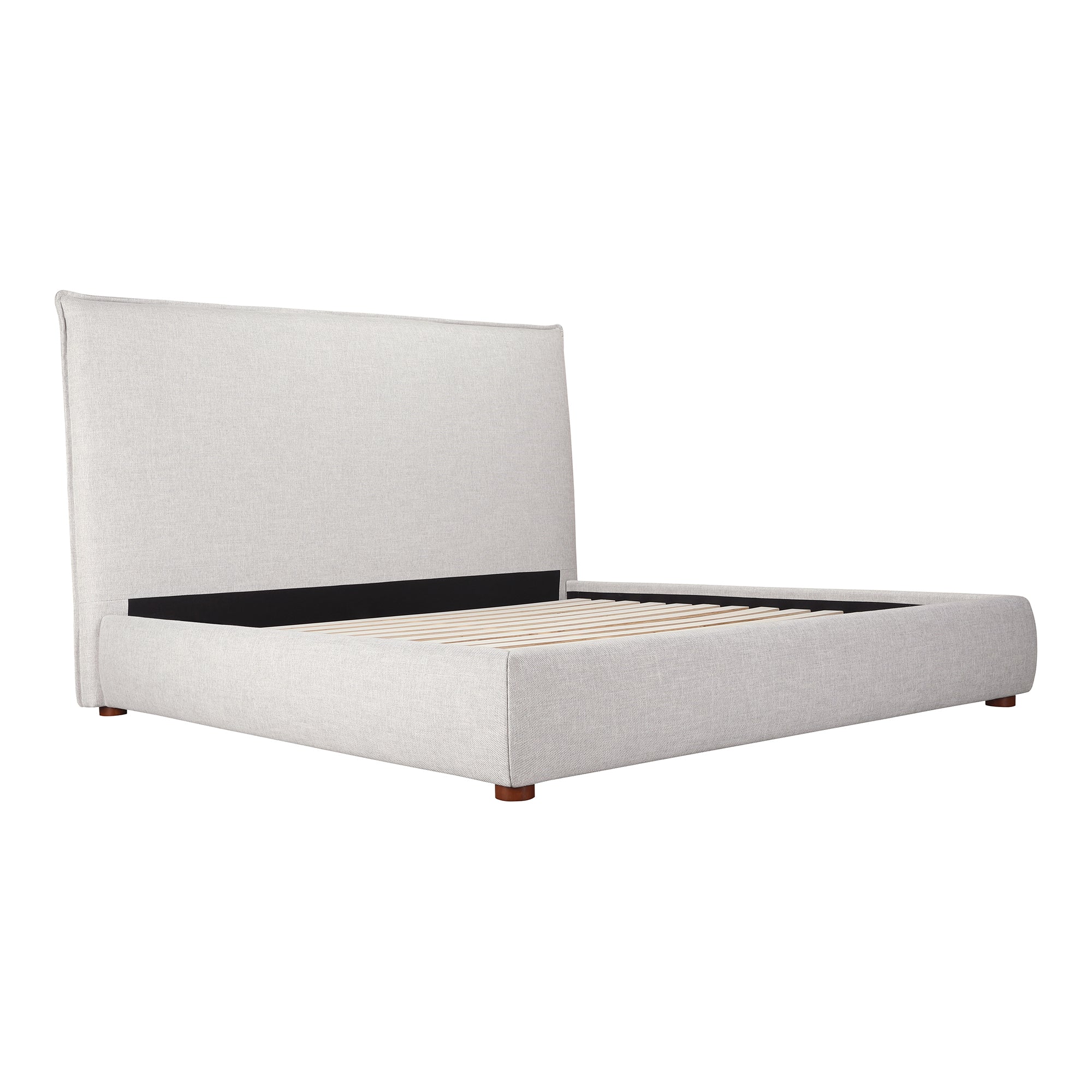 Luzon King Bed Tall Headboard Light Grey