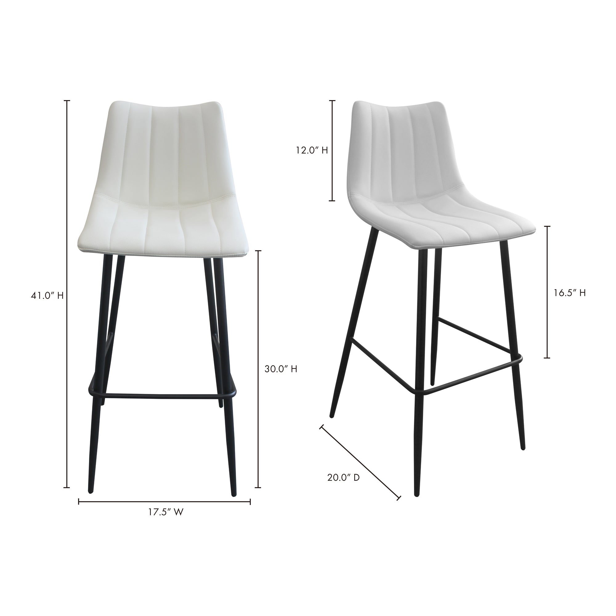 Alibi Barstool Ivory - Set Of Two