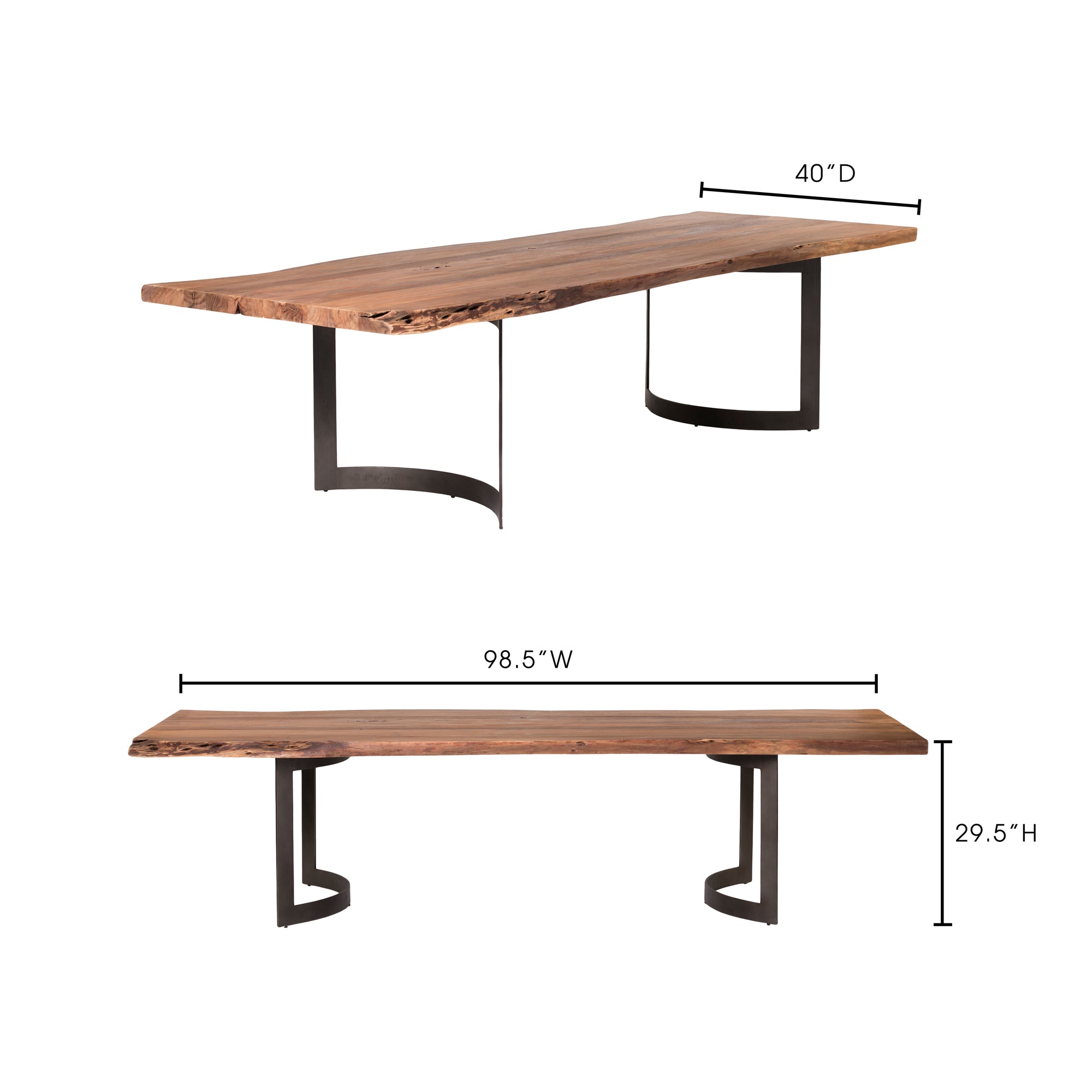 Bent Small Dining Table Brown