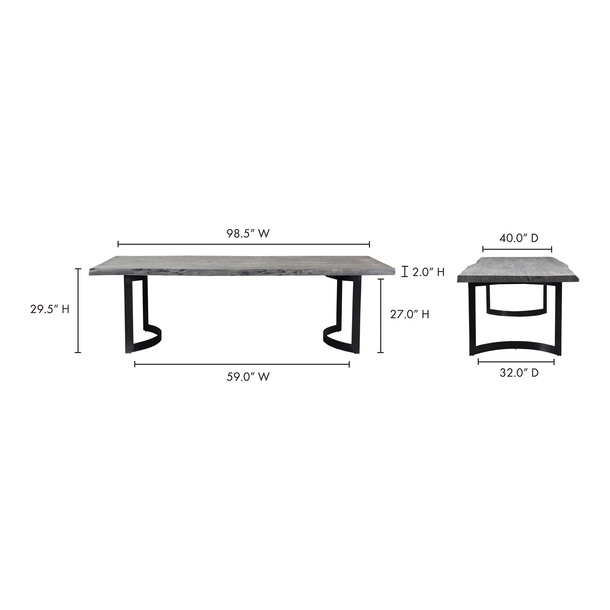 Bent Dining Table Small