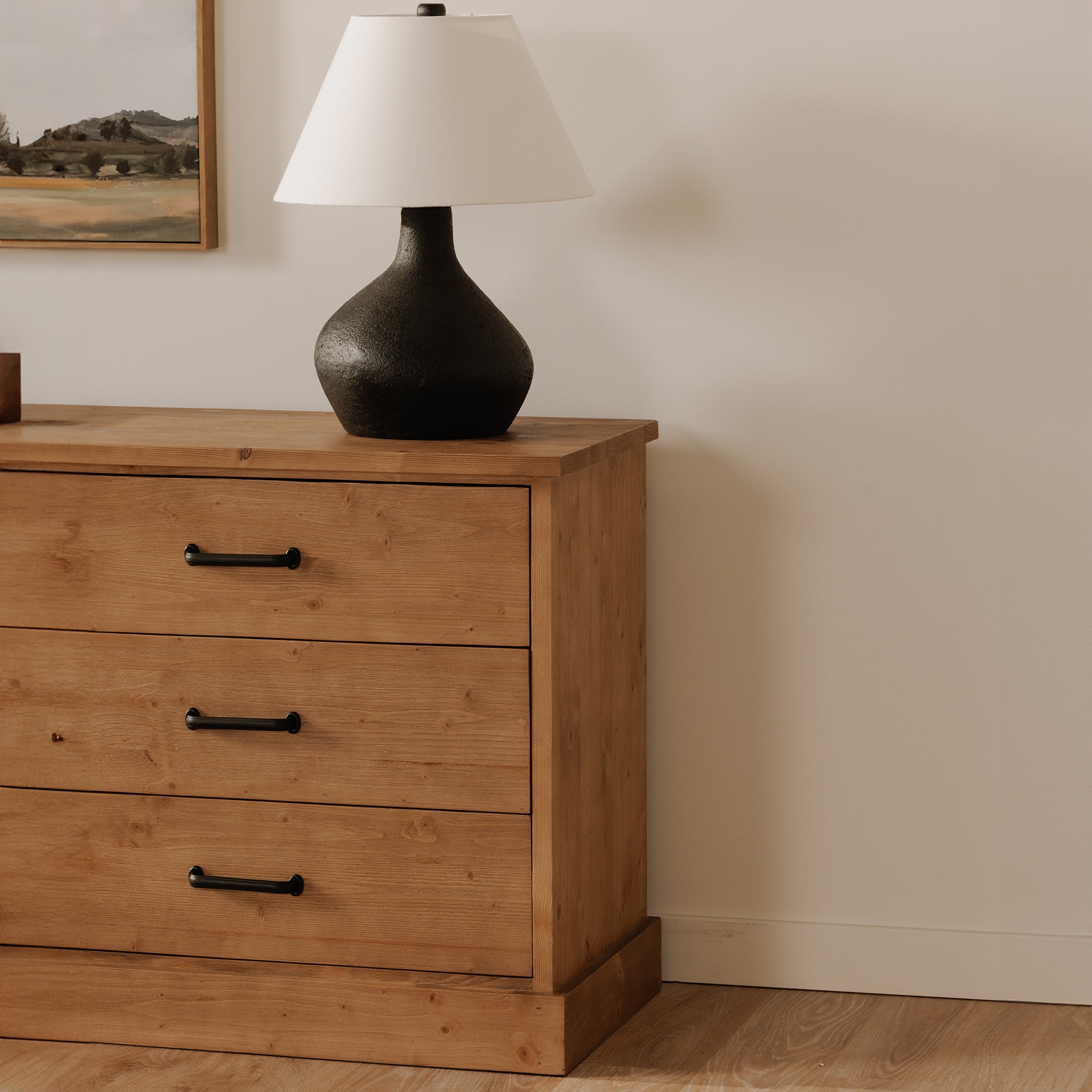 Tade 3 Drawer Nighstand Honey Pine