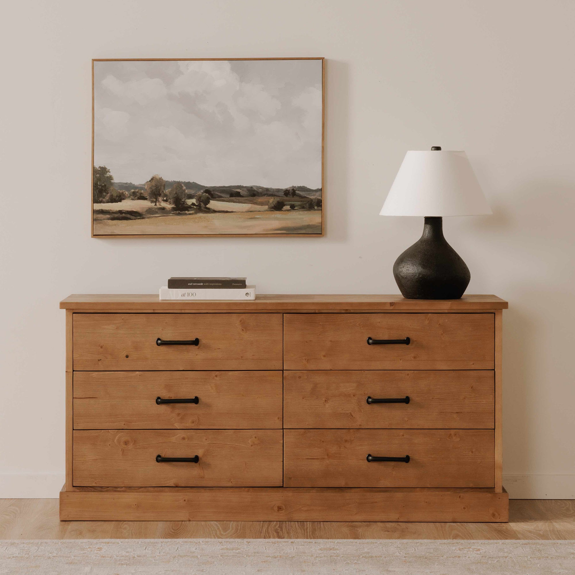 Tade 6 Drawer Dresser Honey Pine