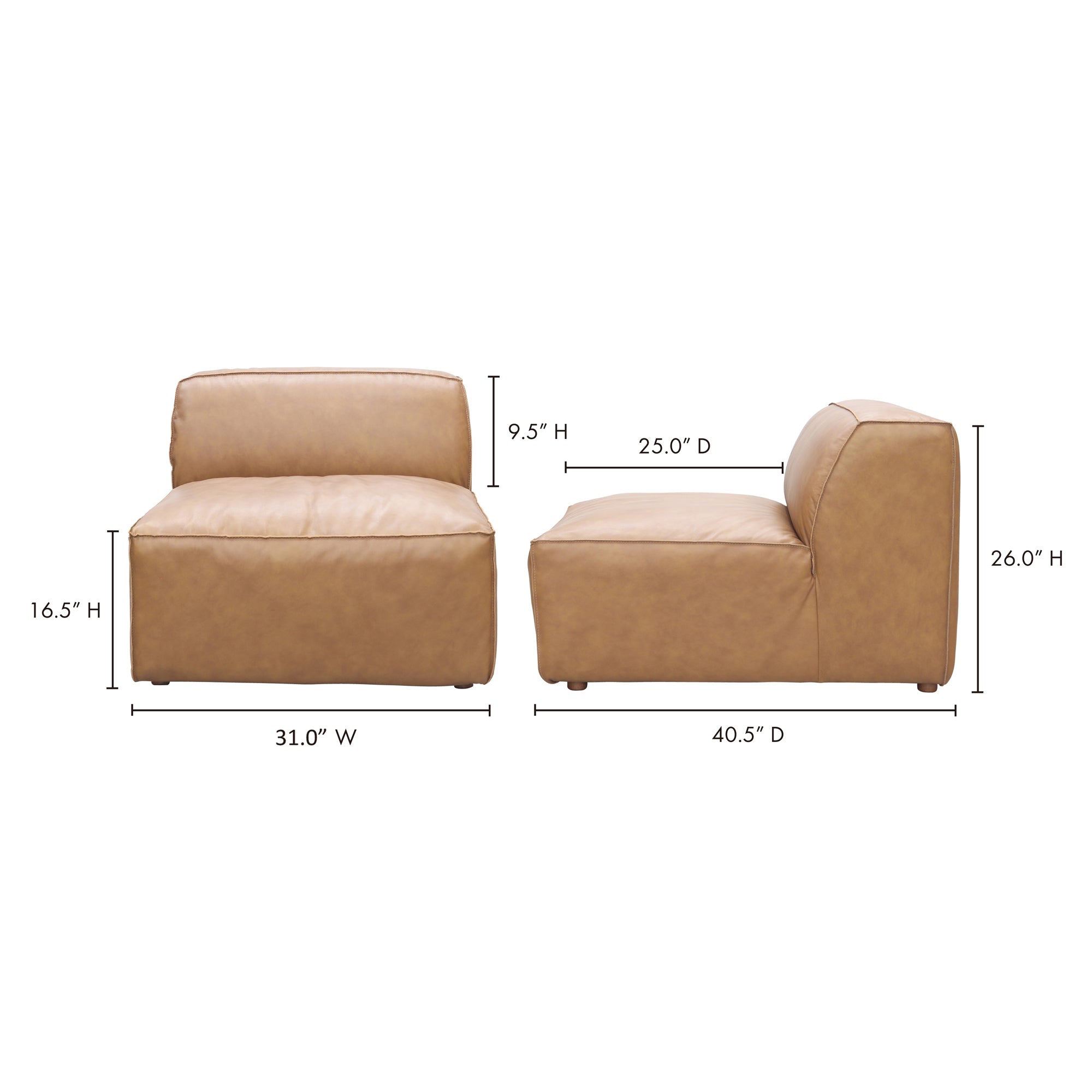 Form Slipper Chair Sonoran Tan Leather