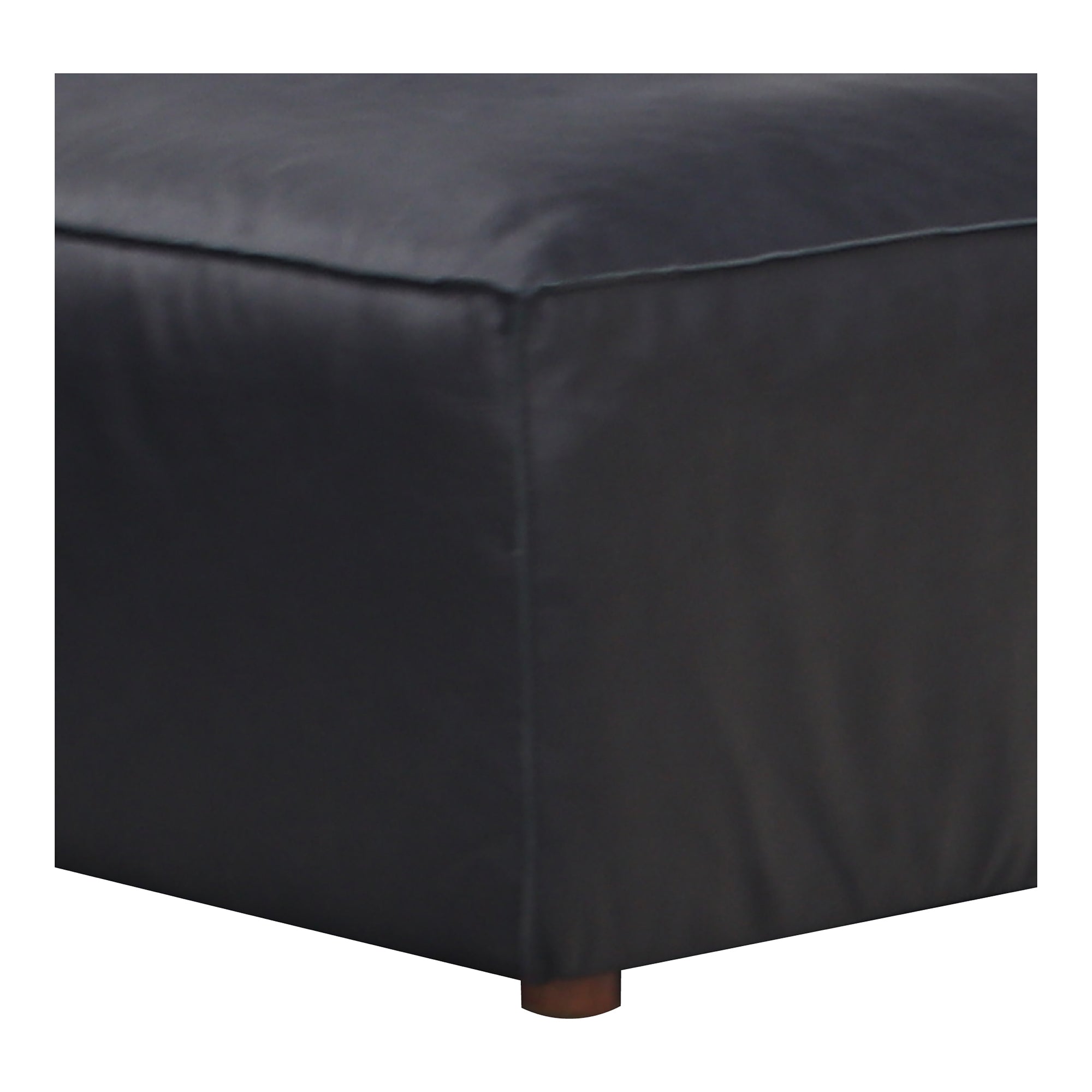 Form Ottoman Vantage Black Leather