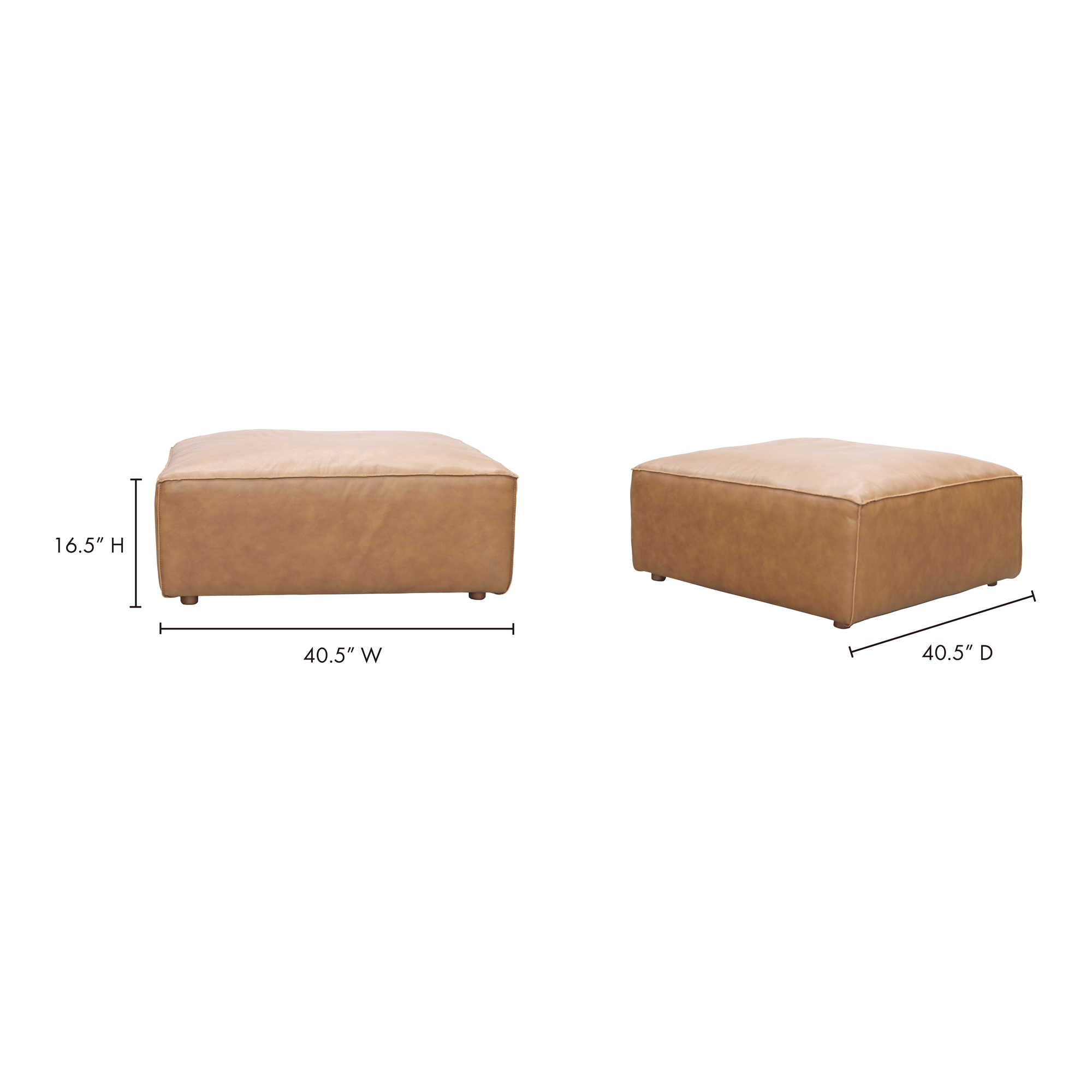 Form Ottoman Sonoran Tan Leather