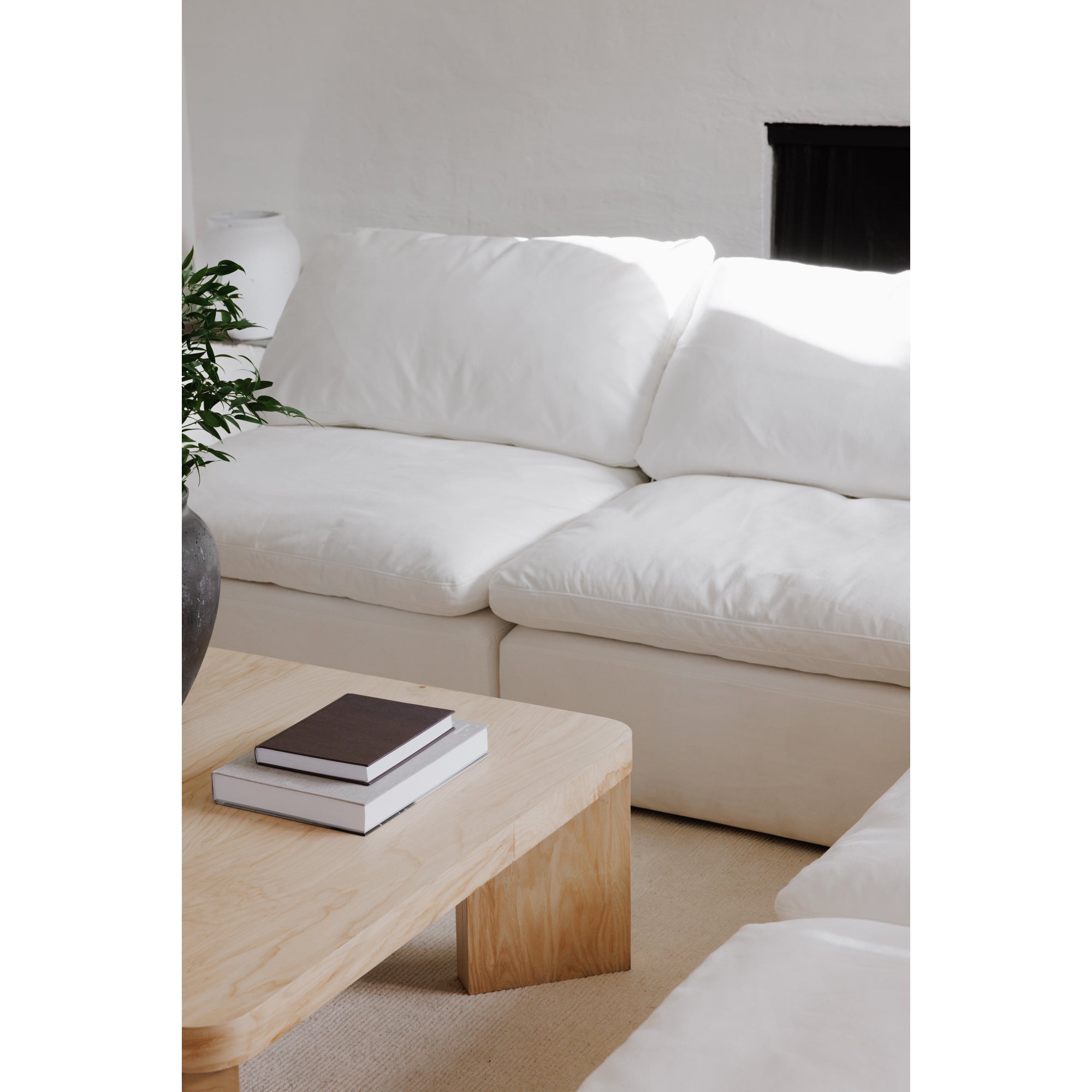 Clay Ottoman Cream White