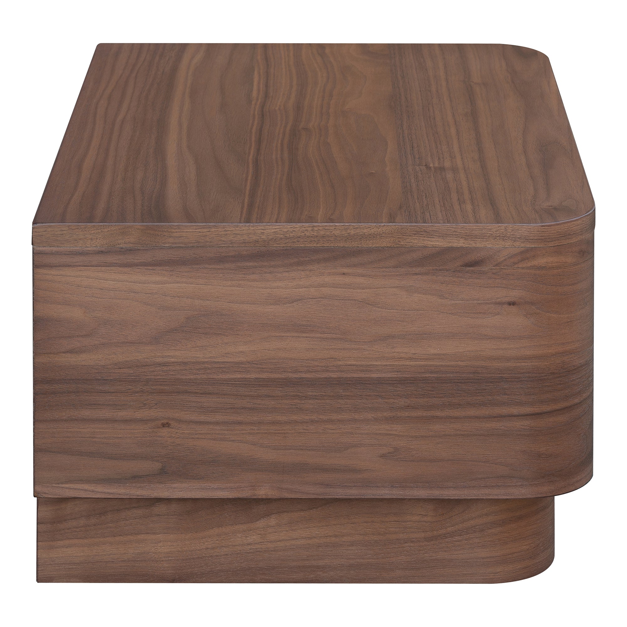 Round Off Small Nightstand Walnut