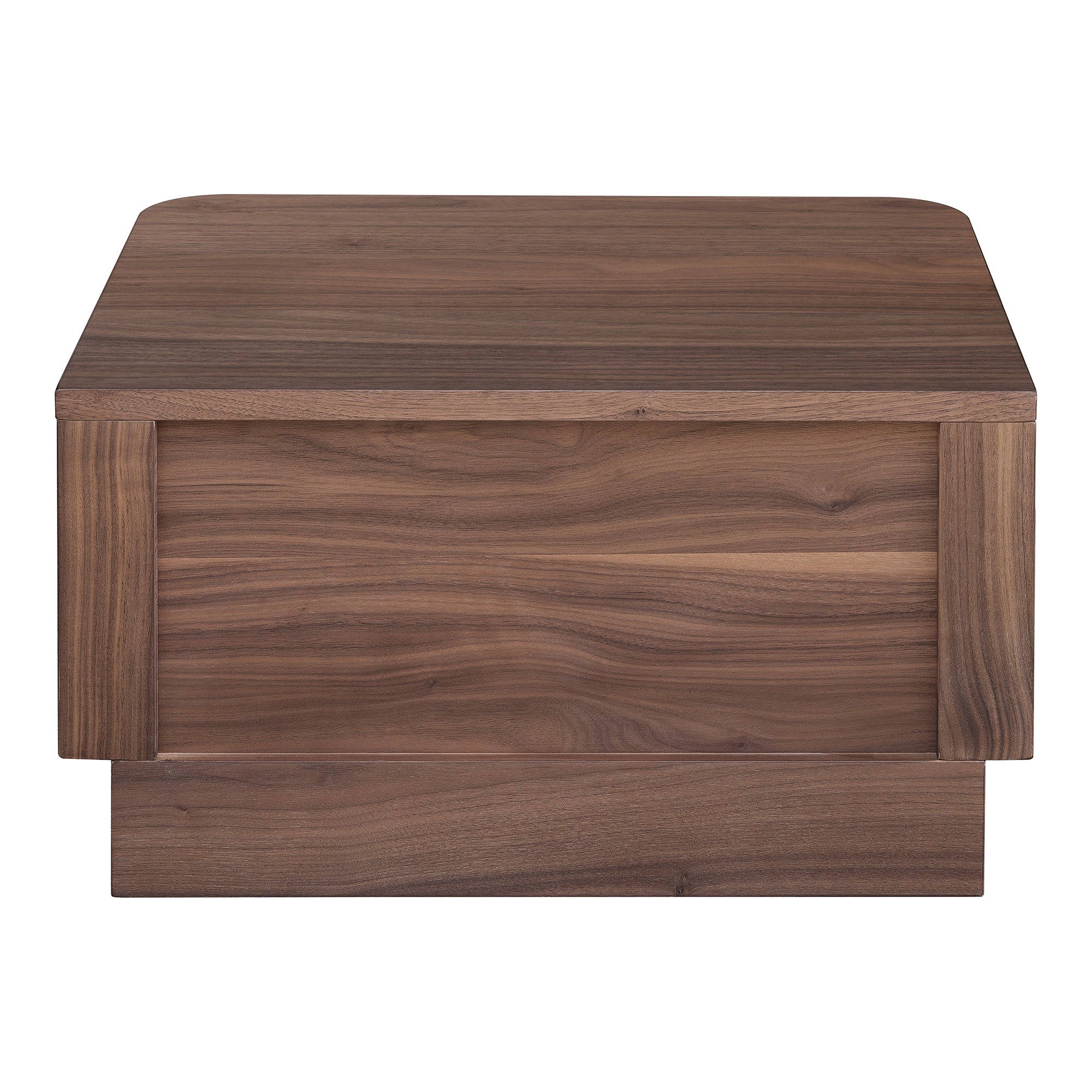 Round Off Small Nightstand Walnut