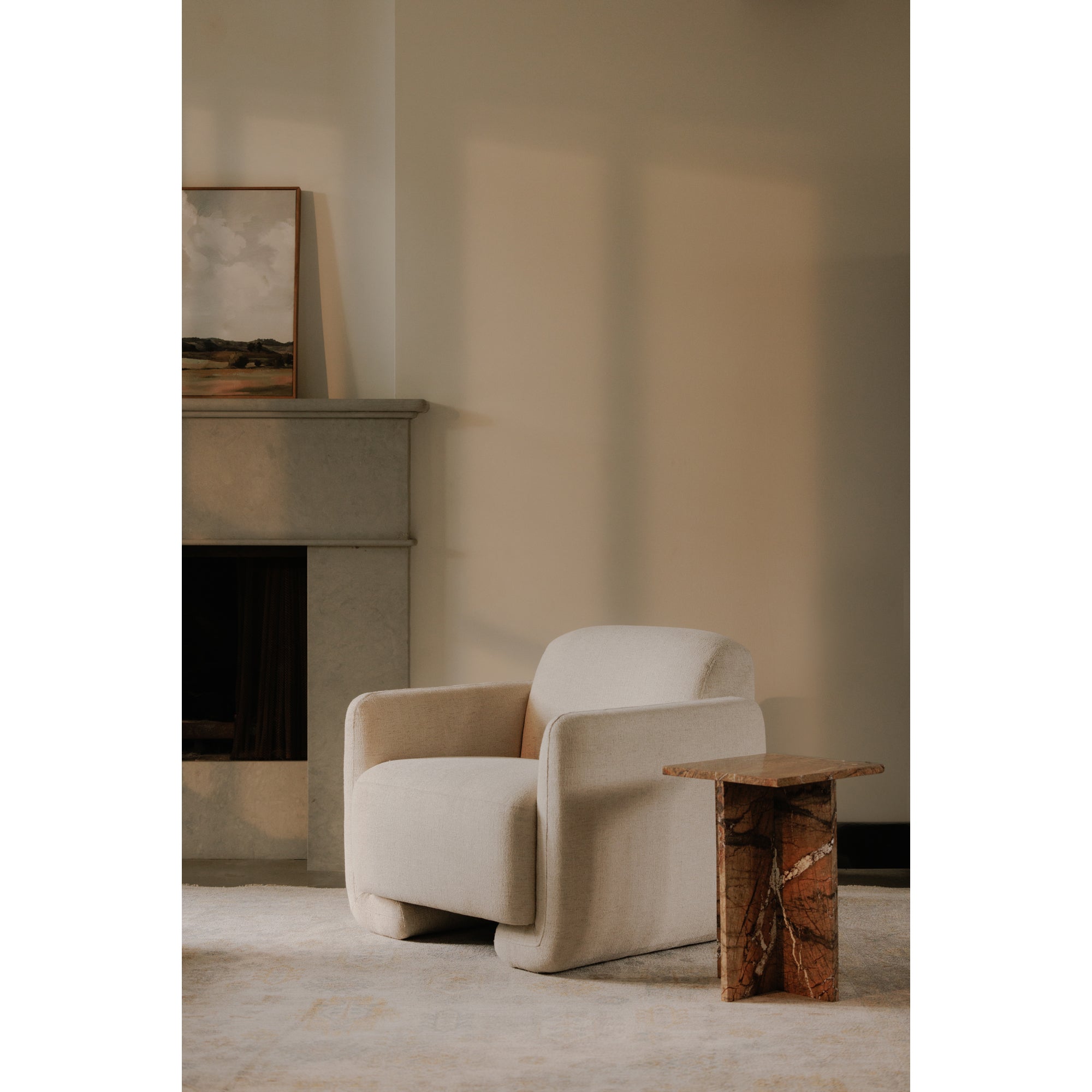 Fallon Accent Chair Flecked Ivory